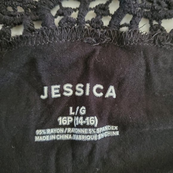 Jessica Black T-Shirt with Lace Detail on Back and Shoulders - Picture 5 of 8